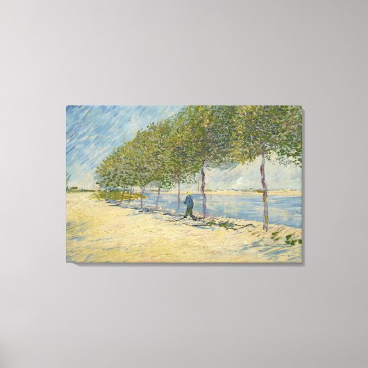 Langs het Seine Canvas Afdruk (Voorkant)