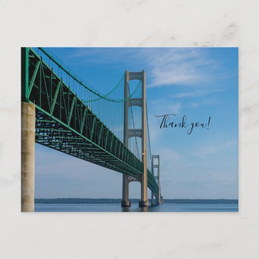 Langs Mackinac-brug Bedankt Ansichtkaart Briefkaart (Voorkant)