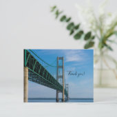 Langs Mackinac-brug Bedankt Ansichtkaart Briefkaart (Staand voorkant)
