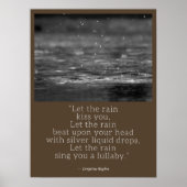 Langston Hughes Rain Quote Poster (Voorkant)