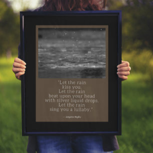 Langston Hughes Rain Quote Poster