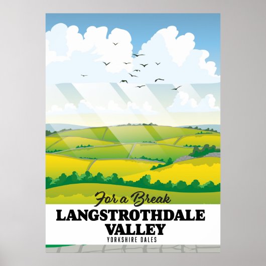 Langstrothdale valley Yorkshire Dales Poster (Voorkant)
