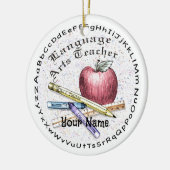 Language Arts Teacher ornament (Links)