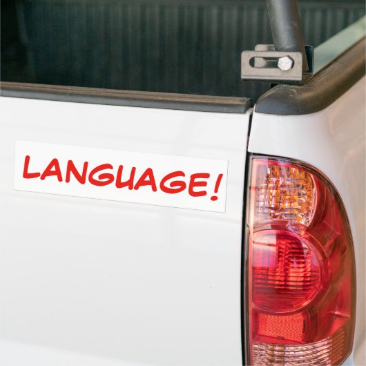 LANGUAGE! Bumpersticker (Op Truck)