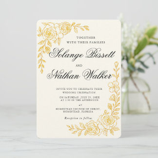 'Language of Love' All-in-One Wedding Invitation