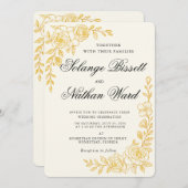 'Language of Love' All-in-One Wedding Invitation (Devant / Derrière)