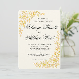'Language of Love' All-in-One Wedding Invitation