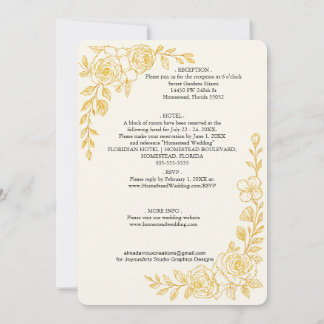'Language of Love' All-in-One Wedding Invitation Kaart