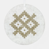 Languciai Baltische Patroon Metalen Ornament (Achterkant)