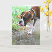 Langue de chien de boîte sotte Sticking Out Carte  (Fleur jaune)