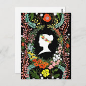 Langue des fleurs carte postale vierge (Devant / Derrière)