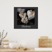 Langue des fleurs Crocus Gladness Poster (Cuisine)