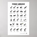 LANGUE DOGGIE Grande affiche<br><div class="desc">Par Lili Chin. Ceci est une toute nouvelle version LARGER de mon poster "Signals" avec Boogie, mon boston terrier. Il y a PLUS d'exemples de "stressé" et "amical" langage du corps du chien. Mon inspiration et mes références : le livre et le DVD de Turid Rugaas sur "Signaux de Calming",...</div>