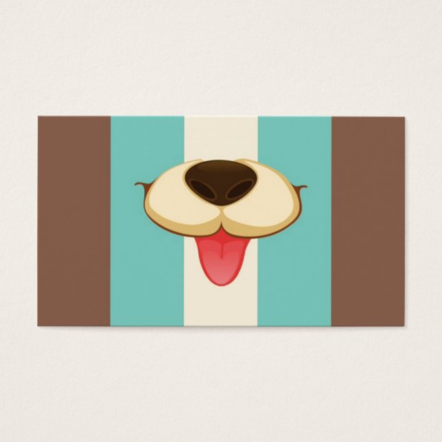 Langue du chien, Nez sur la crème bleue rétro Vint (Devant)