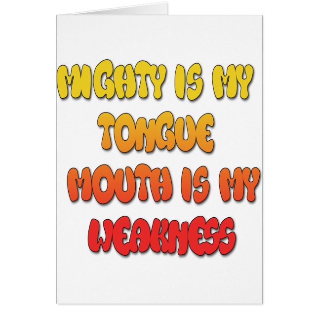 Langue Tirée : Drôle Citation Langue Colorée Texte (Devant)