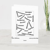 Langues Carte de remerciements (Dos)