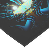 Langwerpige blauw schepping lange tafelloper (Hoek)