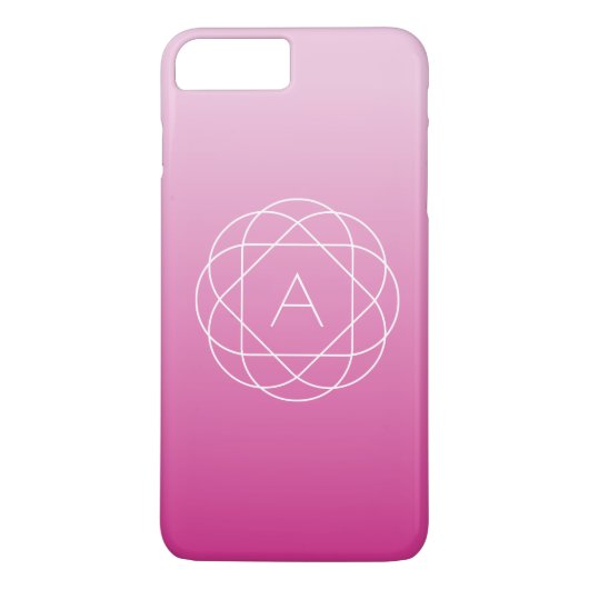 Langwerpige geometrische monogram | Roze zwoegde o Case-Mate iPhone Case (Achterkant)