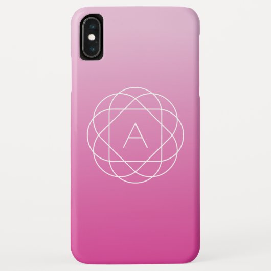 Langwerpige geometrische monogram | Roze zwoegde o Case-Mate iPhone Case (Achterkant)