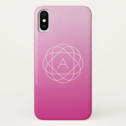 Langwerpige geometrische monogram | Roze zwoegde o Case-Mate iPhone Case (Achterkant)
