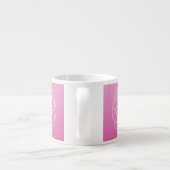 Langwerpige geometrische monogram | Roze zwoegde o Espresso Kop (Achterkant)
