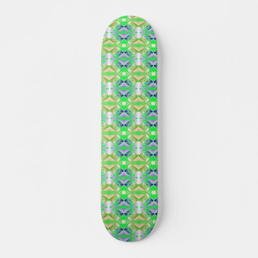 Langwerpige kleurrijke ruitvormen skateboard (Voorkant)
