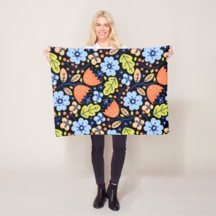 Langwerpige kleurrijke schittering fleece deken