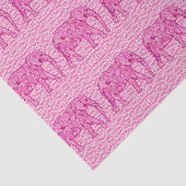 Langwerpige olifant - fuchsia roze tissuepapier (Detail)