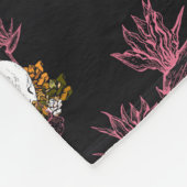 Langwerpige schedel en donkere vogel fleece deken (Hoek)