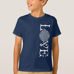 Langwerpige tattoo - witte vetlaag t-shirt
