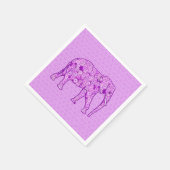 Langwerpolifant - amethyst paars servetten (Hoek)
