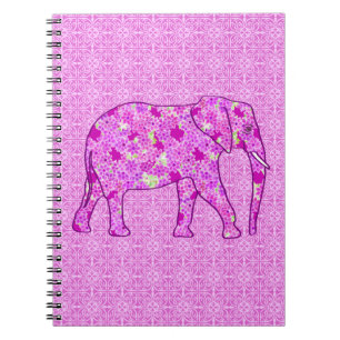 Langwerpolifant - orchidee en magenta notitieboek