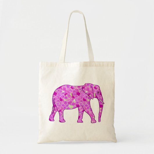 Langwerpolifant - orchidee en magenta tote bag (Voorkant)