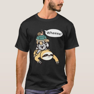 Langzaam bewegende luiaard schildpad koala slak fa t-shirt