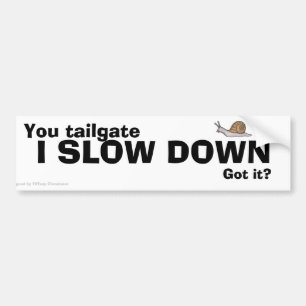 Langzaam Bumpersticker