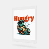 Langzaam en hongerig - Cool Turtle Acryl Bord (Hoek)