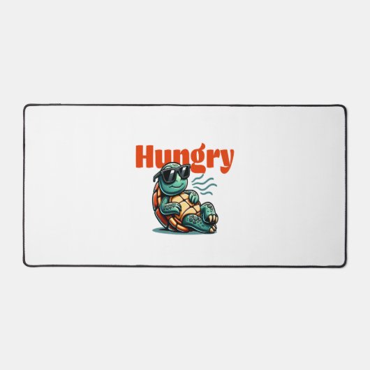 Langzaam en hongerig - Cool Turtle Bureaumat (Voorkant)