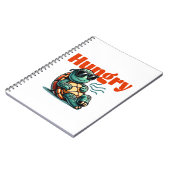 Langzaam en hongerig - Cool Turtle Notitieboek (Linkerzijde)
