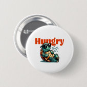 Langzaam en hongerig - Cool Turtle Ronde Button 5,7 Cm (Voorkant /achterkant)