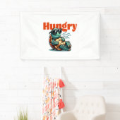 Langzaam en hongerig - Cool Turtle Spandoek (Insitu)