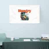 Langzaam en hongerig - Cool Turtle Spandoek (Beurs)