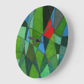 Langzaam gekromde cellen in koele groenen met rood grote klok (Hoek)