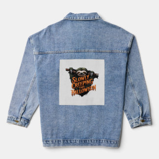 Langzaam Kropen Deze Halloween - Griezelige Luiaar Denim Jacket