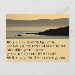 Langzaam lopen - Een gebed in Keltische stijl Briefkaart