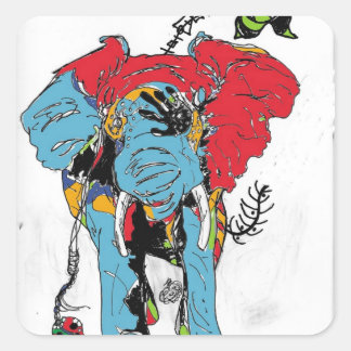 Langzaam oud worden vierkante sticker