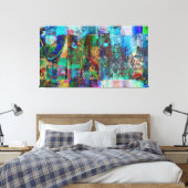 Langzaam verval GROOT- Abstract Street Art Triptie Canvas Afdruk (Insitu (Slaapkamer))