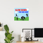 Langzaam voor onze Kinder bordje Poster (Thuiskantoor)