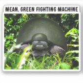 Langzame Commando Schildpad Sticker (Voorkant)