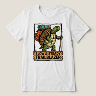 Langzame en Stabiele Schildpad Rugzakker Tri-Blend Shirt