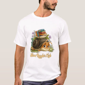 Langzame Lezersclub Schattige Slak Met Boeken T-shirt